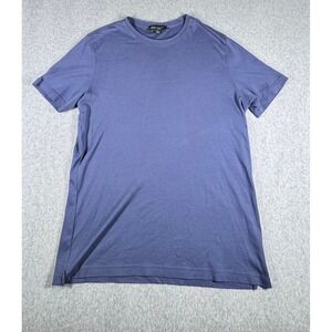 Robert Barakett Tee Shirt Mens Large Blue Pima Cotton Crew Neck Montreal